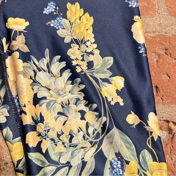 Joy Lab Navy and Yellow Floral Leggings Size Small - Picture 16 of 16